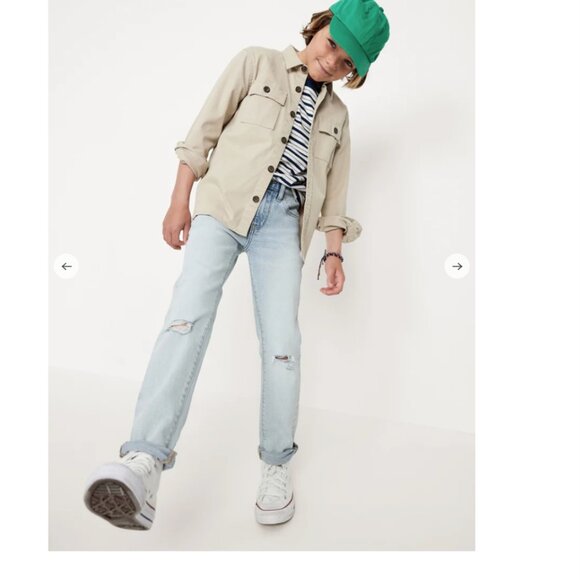 Old Navy Boys’ Distressed 360° Stretch Jeans - Picture 3 of 5